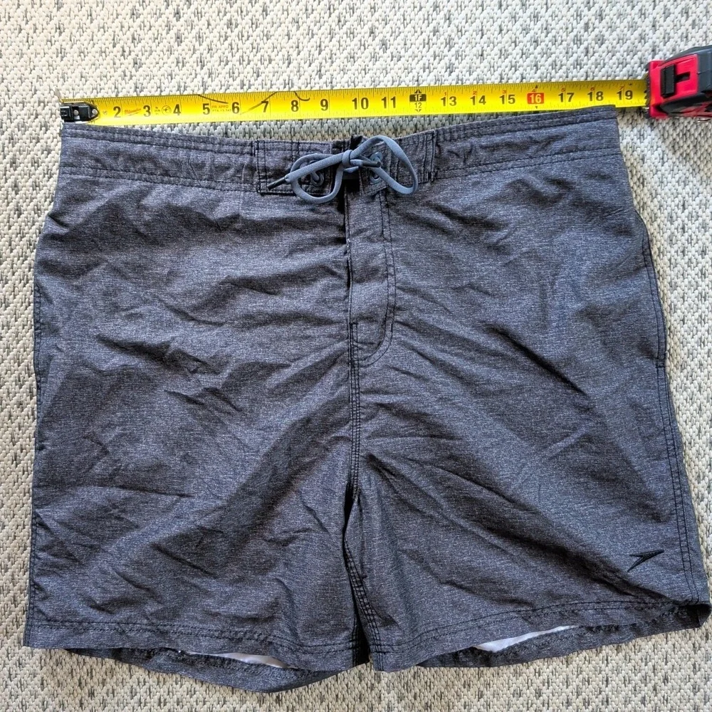 Speedo Shorts Mens XL Gray Swim Trunks‎ Board Shorts Drawstring Cargo Pocket